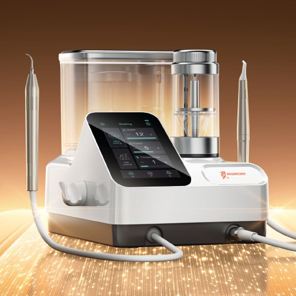 Woodpecker PT-E — combined tabletop ultrasonic scaler and air polisher